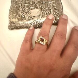 Elegant Gold and Silver Women's Ring